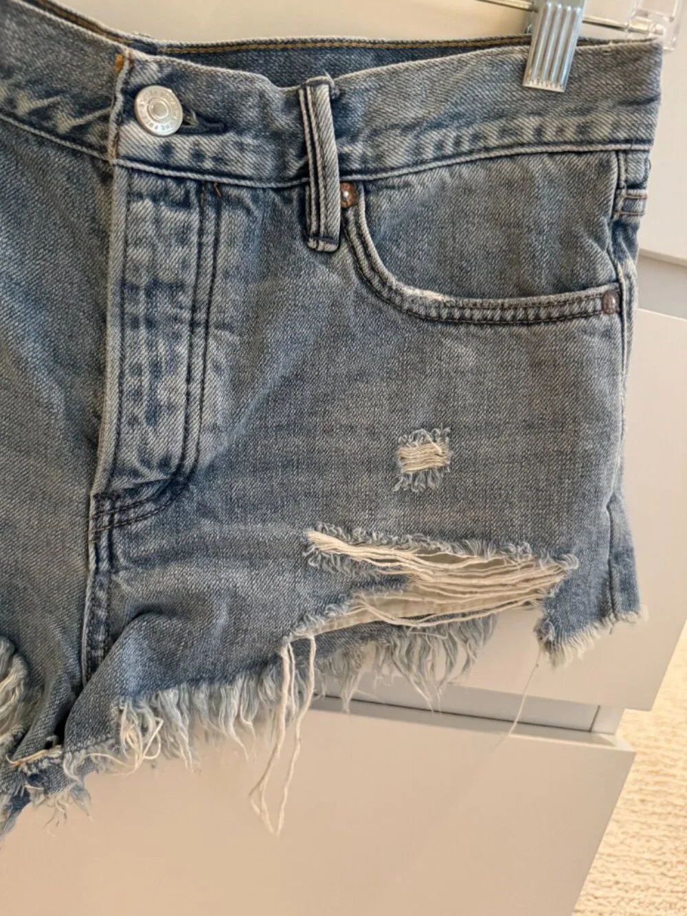 We the Free Distressed Jean Shorts